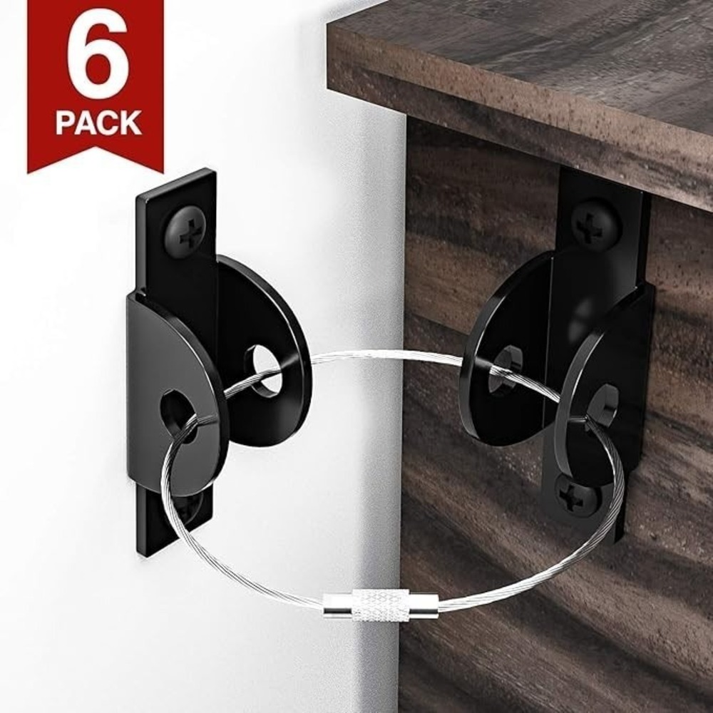 New Furniture Straps for Baby Pet Proofing (6 Pack) Metal Furniture Anchors‎